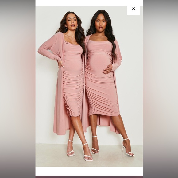 Pink Maternity Comfy Cute Bodycon Dress! 🪷 - Picture 5 of 7